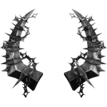 SILVER WICKED PUNK HORNS