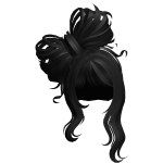 Cute Black Ribbon Hair