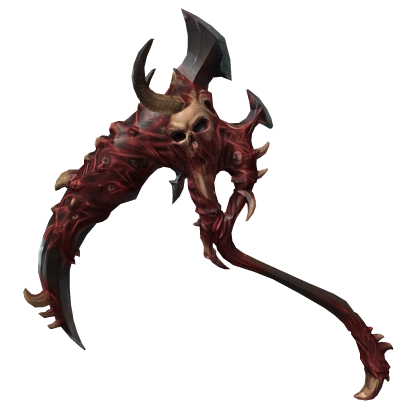 Red Demonic Flesh Skull Scythe [PBR] Roblox item