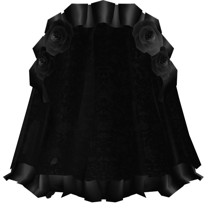 Black Victorian Gothic Veil w Roses