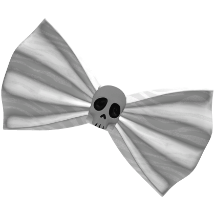 White Oversized Scene Emo Zebra Bow Roblox item