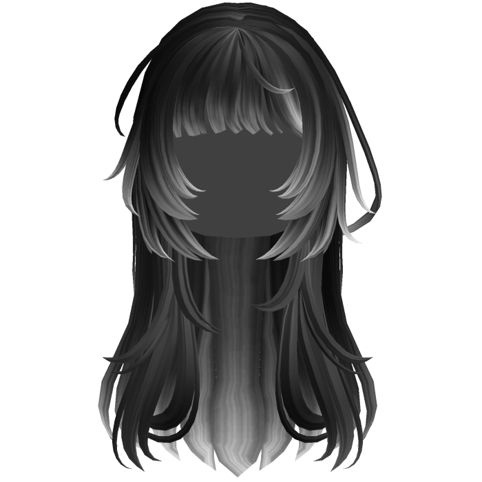 Black & White Punk Flowy Girl Hair