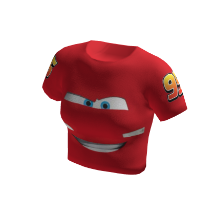 Lightning Race Car Crop Top Shirt