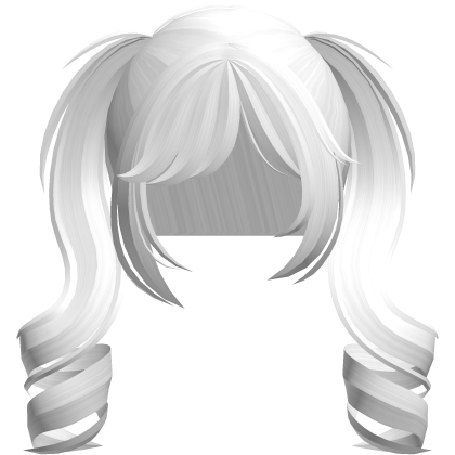 sweet dolly princess curled pigtails white