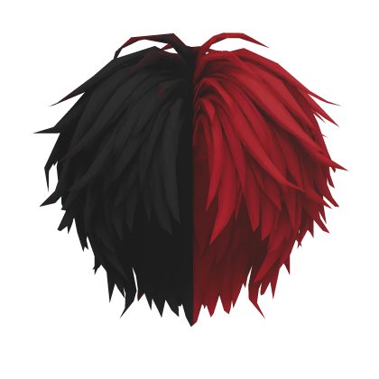 half red and half black hair Roblox item