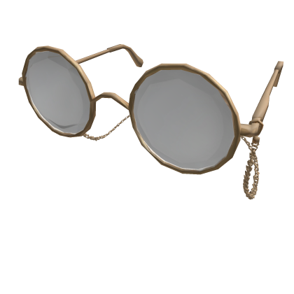 Vintage Round Spectacles w/ Chain [Gold] Roblox item
