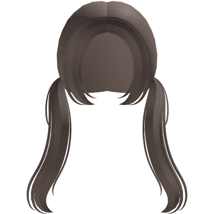 ♡ long low cute pigtails in dust brown