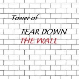 Tower of Tear Down THE WALL conceptualisation icon