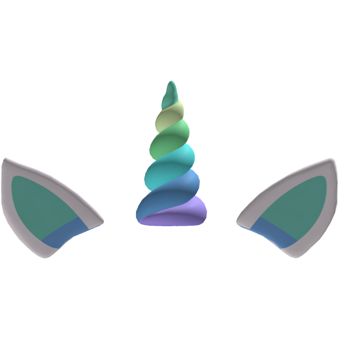 Unicorn Horns w/ Ears (gay flag colours)