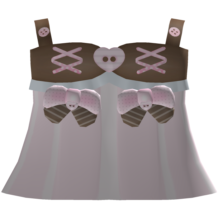 pink n brown cutesy heart cookie dress ♡