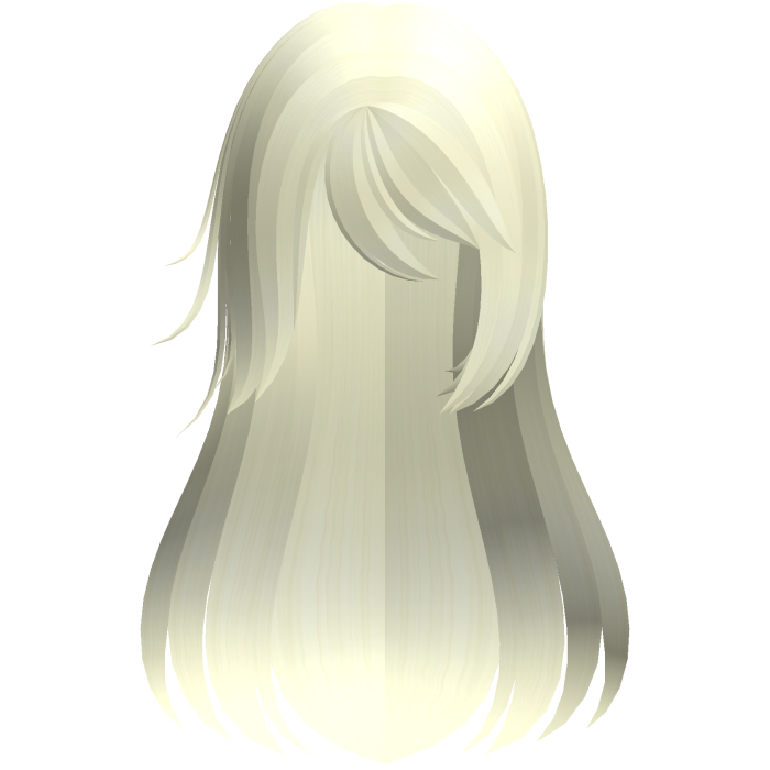 blonde cute protagonist side swept long hair