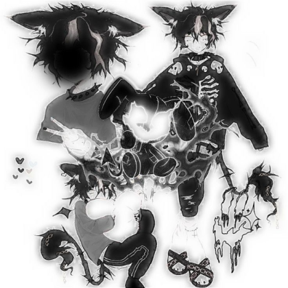 Cyber drain y2k goth guy Roblox decal