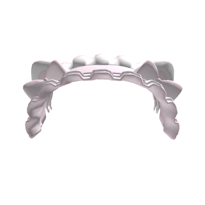 ♡ kawaii cat ears pink white lace headband Roblox item