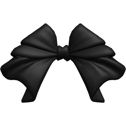 Big Hair Bow Black Glamorous Ribbon Head Cutesy Roblox item