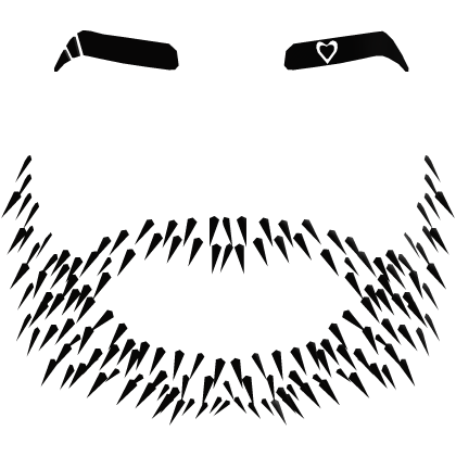 Black Stubble Beard w Eyebrows V2 Roblox item