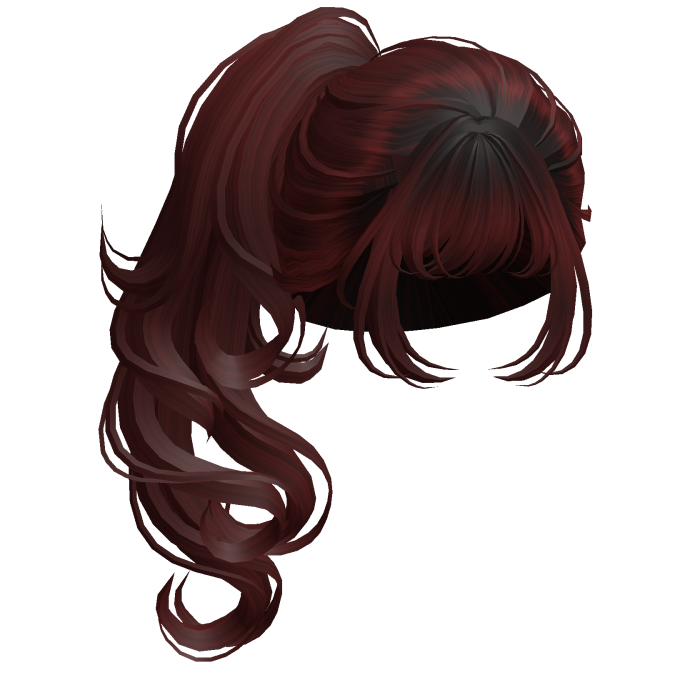 Messy Apple Girl Ponytail Dark Red