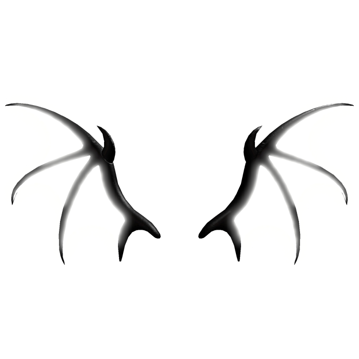 GLOWING White and Black Demon Wings