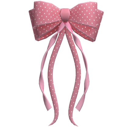 Pink Polka Dot Hair Bow