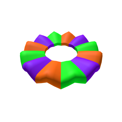 Halloween Clown Collar (Green Purple Orange)