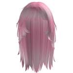 Long Messy Pink Anime Girl Hair