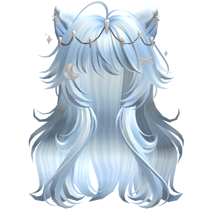 Super Fluffy Anime Werewolf Hair (Blue)