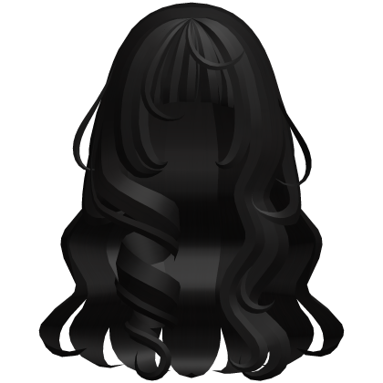 black cute messy wavy long princess hair
