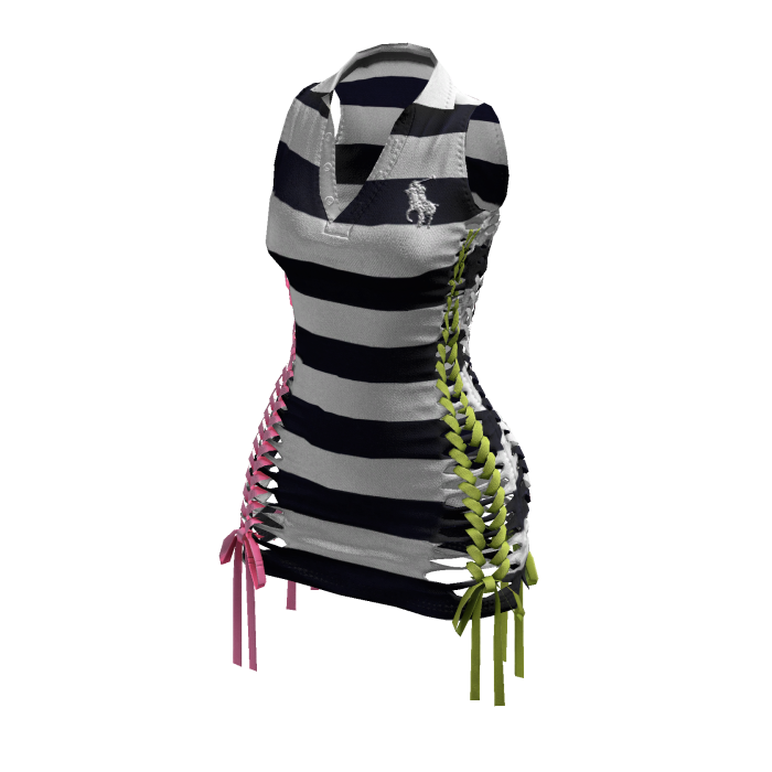 Braided Cutout Sleeveless Polo (Boardwalk)
