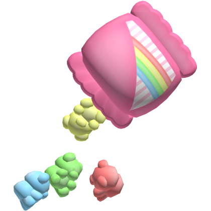 . ‿ ♡ yum spilled gummy bears in pink