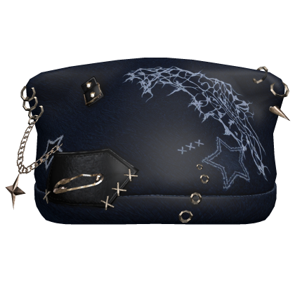 Navy Stitched Chained Punk Beanie Roblox item