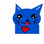 gato del mundo azul