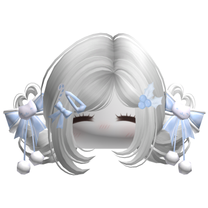 ♡ Christmas Buns w/ Bows (White)