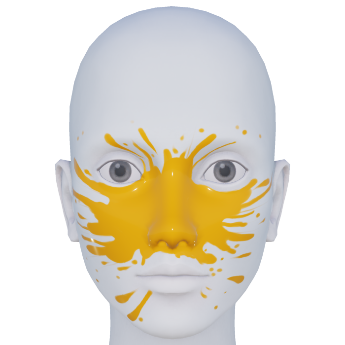 Yellow Paint Face