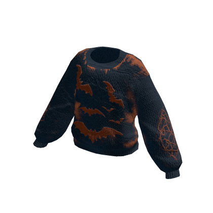 Navy & Orange Bat Halloween Cardigan