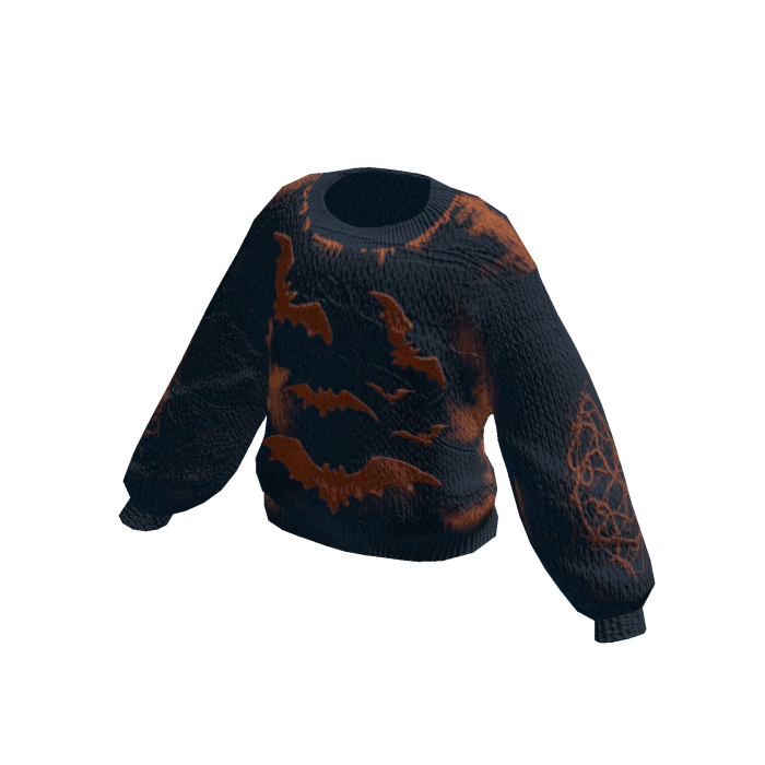 Navy & Orange Bat Halloween Cardigan