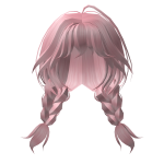 🍀Cute Braided Pigtails (Pink)