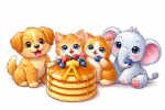 PANCAKE AND CUTE ANİMALS