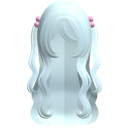 ♡ pretty girl wavy moe long hair in cotton candy Roblox item