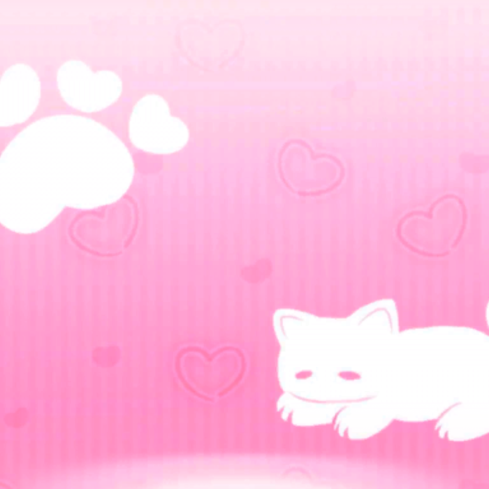 Sleeping Pink Cat Emo Background