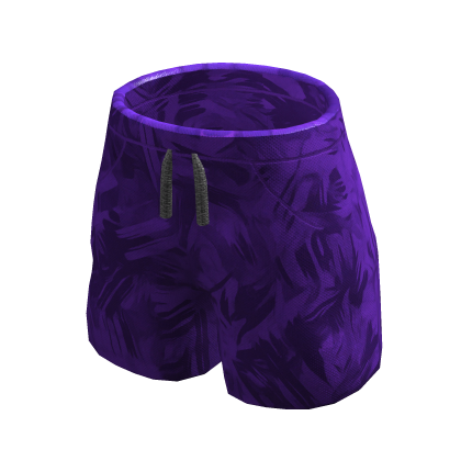 Summer Brush Pattern Shorts | Purple thumbnail