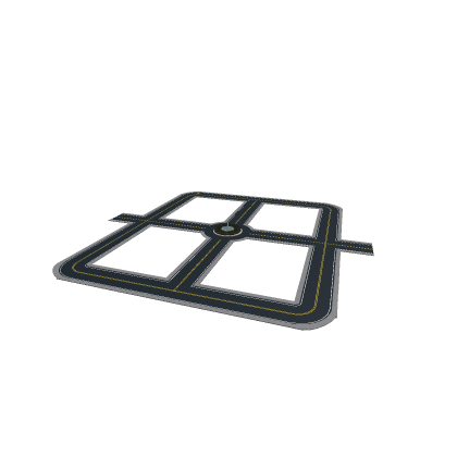 Roundabout with Road Sections