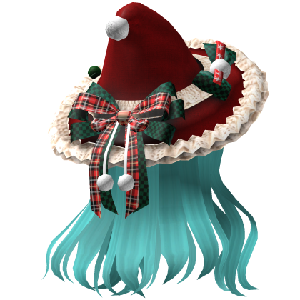 Beautiful Christmas hat hairstyle (Blue)