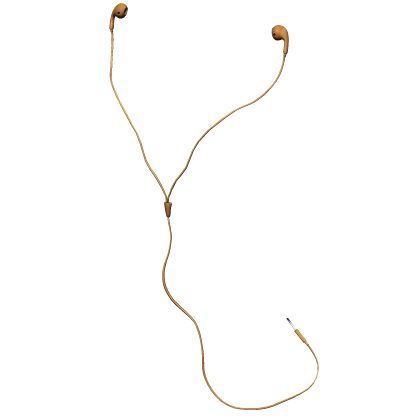 Beige Wired Earphones