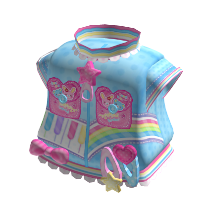 Cute Kawaii Blue Popo Mezzo Piano Rainbow Jacket