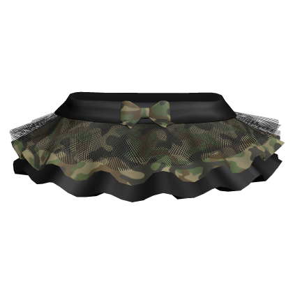 Ruffled Camo Skirt w/ Black Tulle [3.0]