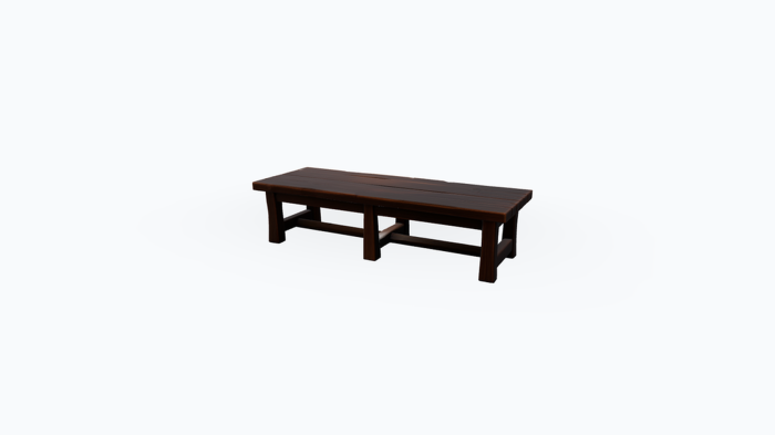 Long Wooden Rectangular Table for RPG game preview 2