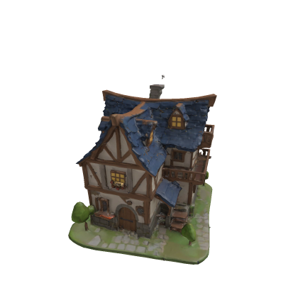 Stylized Medieval Cottage - Low Poly House Asset