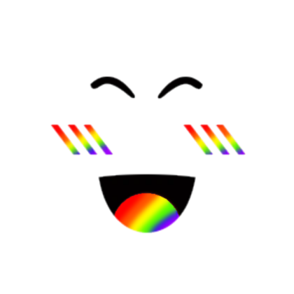 Rainbow super super happy face Roblox decal