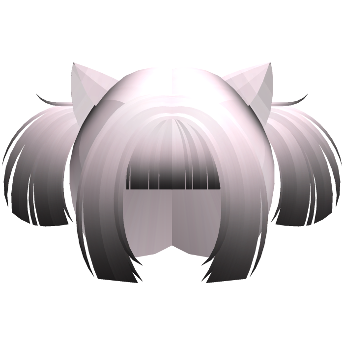 pink ombre cutie neko anime mini pigtails