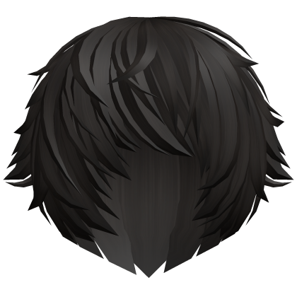 messy dark brown vampire emo anime hair w tufts