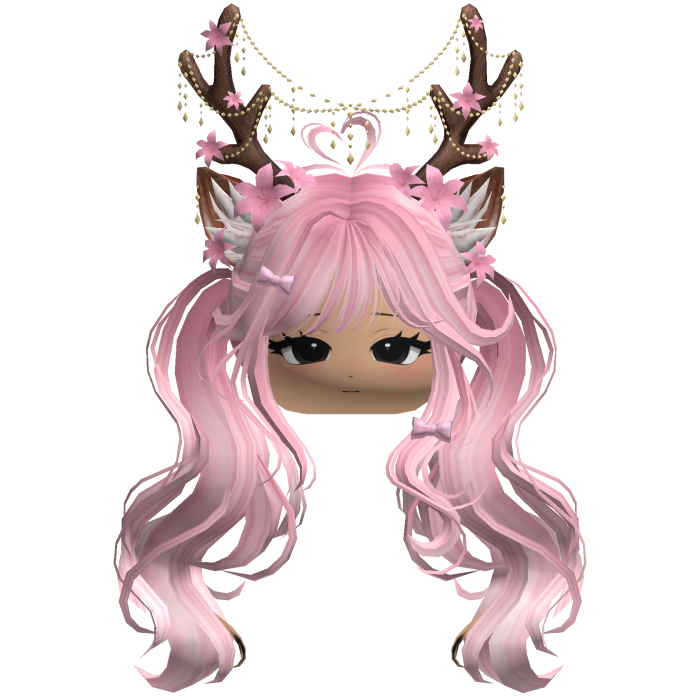Ethereal Christmas Fairy Fawn Pigtails w/ Antlers